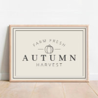 Poster de la cosecha de cosecha de otoño fresca de