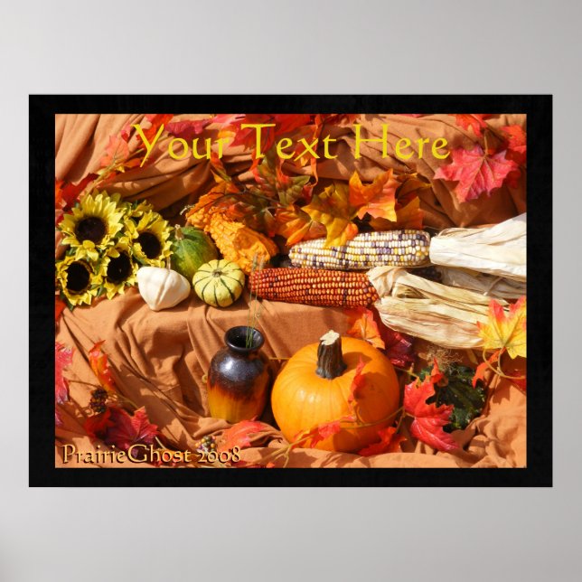 Póster Poster de la cosecha de otoño (Frente)