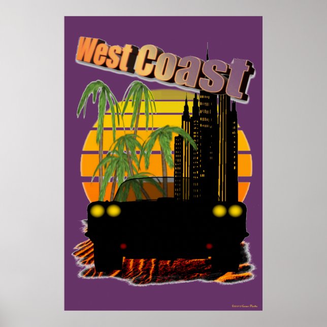 Póster Poster de la Costa Oeste (Frente)