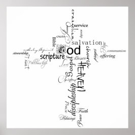 Póster Poster de la cruz cristiana