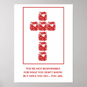 Póster Poster De La Cruz inspiradora Del Corazón