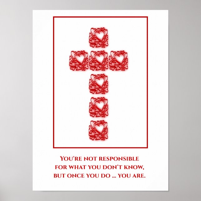 Póster Poster De La Cruz inspiradora Del Corazón (Frente)