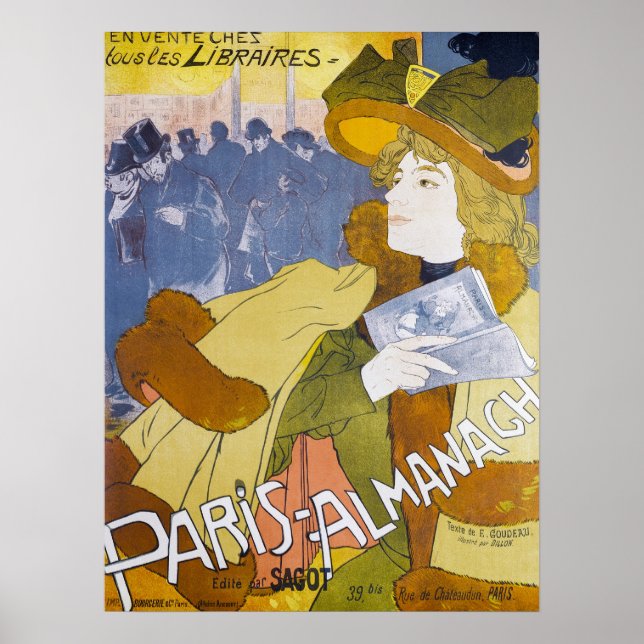 Póster Poster de la cubierta de Almanach de París de époc (Frente)