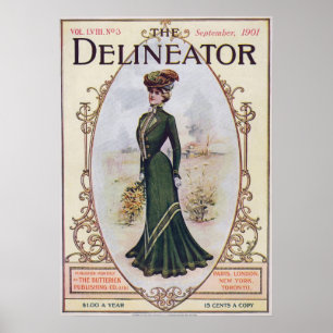 Póster Poster de la cubierta de revista de moda del