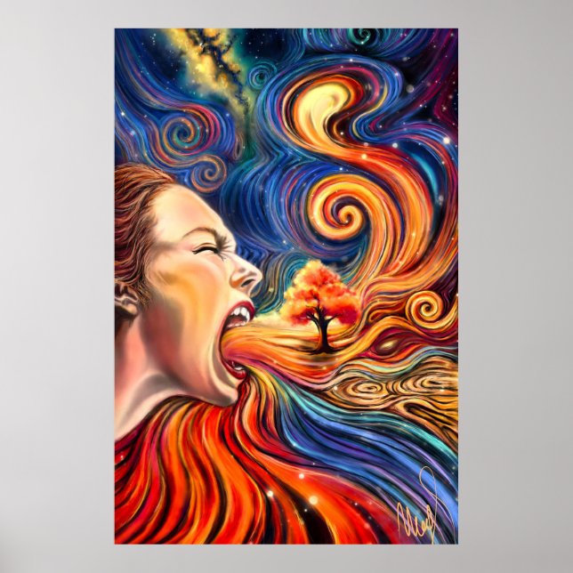 Póster Poster de la dama de primavera - Pintura (Frente)