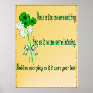 Póster Poster de la danza del irlandés