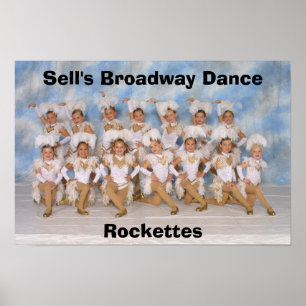 Póster Poster de la danza Rockettes de Broadway de la