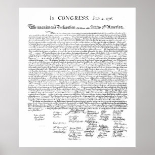 Póster Poster de la Declaración de Independencia
