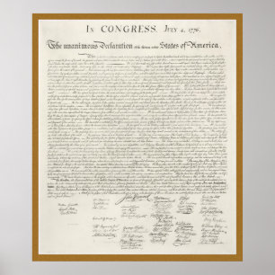 Póster Poster de la Declaración de Independencia