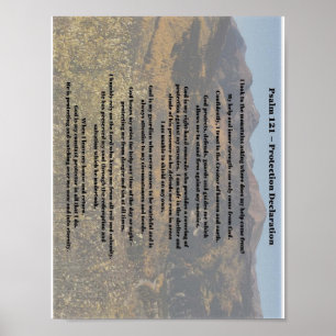 Póster Poster de la Declaración de Protección del Salmo 1