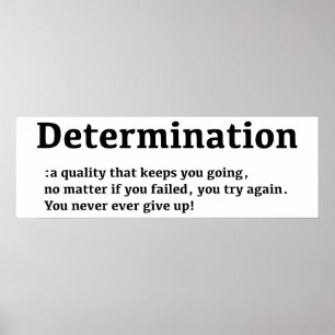 Póster Poster de la determinación