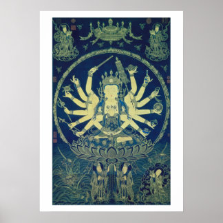 Póster Poster de la dinastía Cundi Avalokitasvara Ming