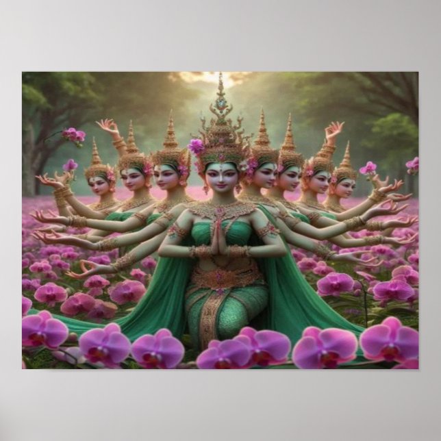 Póster Poster de la diosa Durga de los reinos paralelos (Frente)