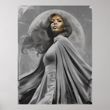 Poster de la diosa iluminada por la luna - Retrato
