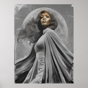 Póster Poster de la diosa iluminada por la luna - Retrato
