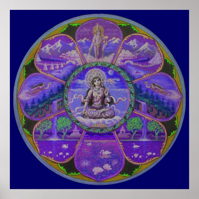 Póster Poster de la diosa Tara Mandala (Frente)