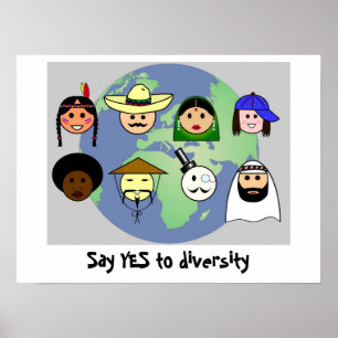 Póster Poster de la "diversidad"