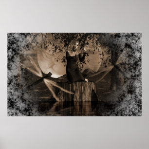 Póster Poster de la Echador-Sepia del encanto