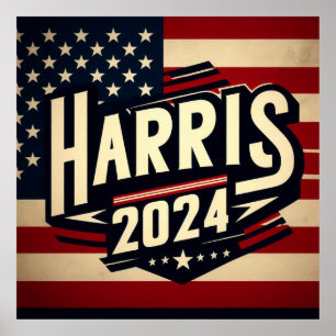 Póster Poster de la elección presidencial HARRIS WALZ 202
