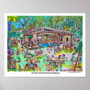 Póster Poster de la empresa de elaboración de la isla de 