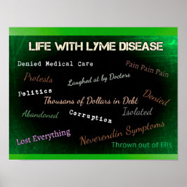 Póster Poster de la enfermedad de Lyme en la política de 