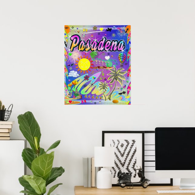 Póster Poster de la era Pasadena Nu (Oficina en casa)