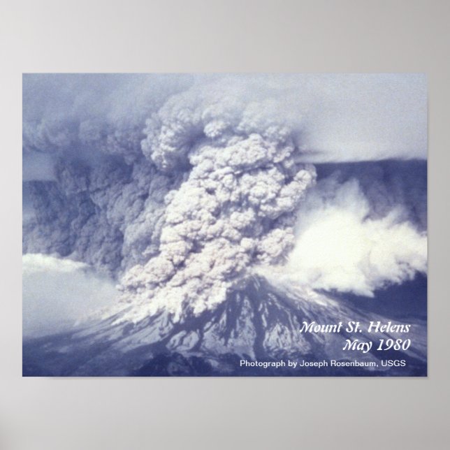 Póster Poster de la erupción del Monte St. Helens (Frente)