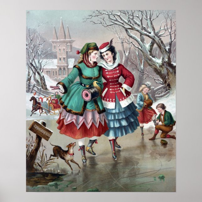 Póster Poster de la escena de patinaje sobre hielo de Vic (Frente)