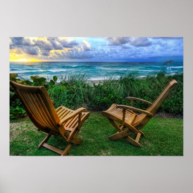 Póster Poster de la escena oceánica (Frente)