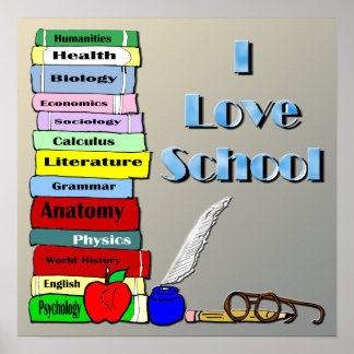 Póster Poster de la escuela de amor
