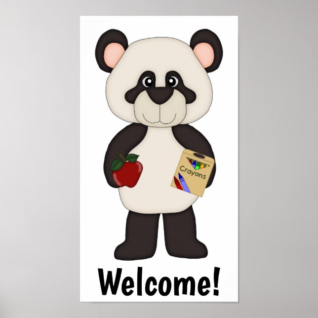 Póster Poster de la escuela de bienvenida Panda (Frente)