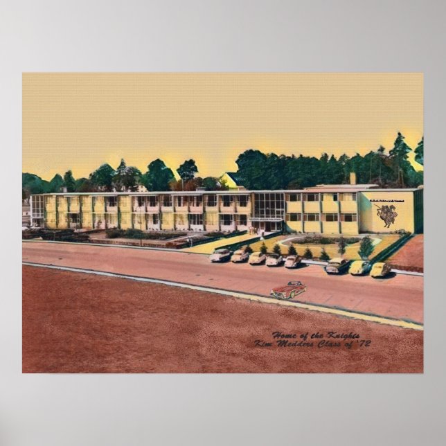 Póster Poster de la Escuela Secundaria Americana Karlsruh (Frente)