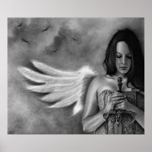 Póster Poster de la espada del chica del ángel del