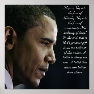 Póster Poster de la esperanza de Barack Obama