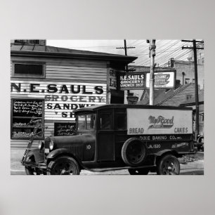 Póster Poster de la esquina de calle de New Orleans