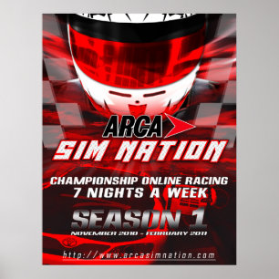 Póster Poster de la estación 1 de la nación de Sim del