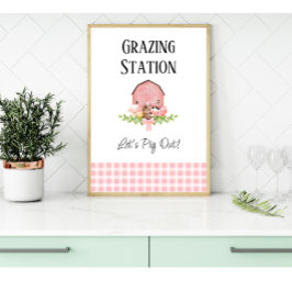 Póster Poster de la estación de alimentos de cumpleaños d