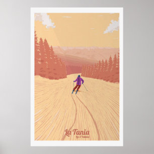 Póster Poster de la estación de esquí de La Tania