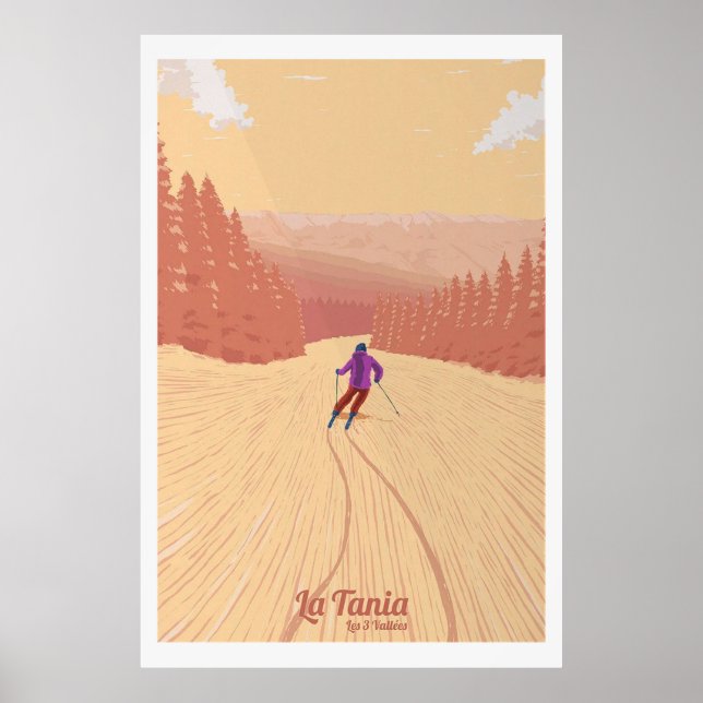 Póster Poster de la estación de esquí de La Tania (Frente)