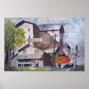 Póster Poster de la estación de tren de Santa Fe