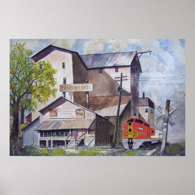 Póster Poster de la estación de tren de Santa Fe (Frente)