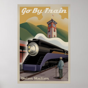 Póster Poster de la estación de tren de Vintage Union