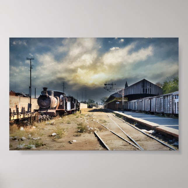 Póster Poster de la estación ferroviaria abandonada (Frente)