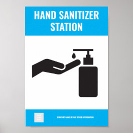 Póster Poster de la estación Hand Sanitizer
