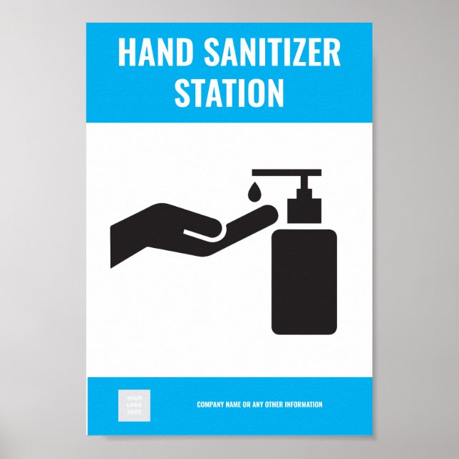 Póster Poster de la estación Hand Sanitizer (Frente)