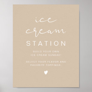 Póster POSTER de la estación moderna de helados INDIE Boh