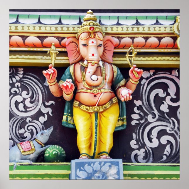 Póster Poster de la Estatua de Dios de Ganesha (Frente)