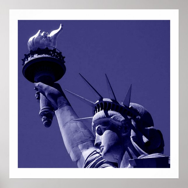 Póster Poster de la Estatua de la Libertad impreso con fr (Frente)
