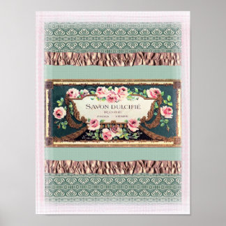 Póster Poster de la etiqueta de perfume de cosecha
