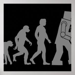 Póster Poster de la evolución del robot